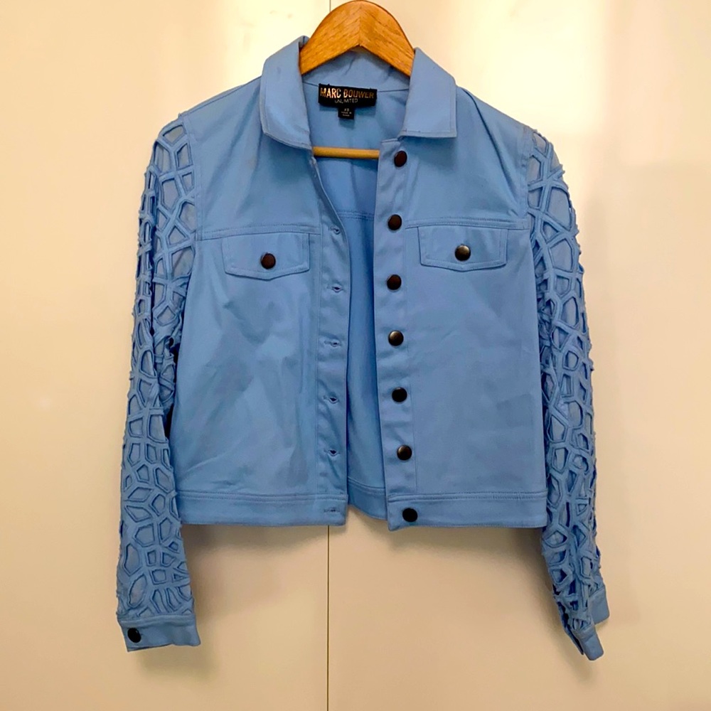 Marc Bouwer baby blue jacket